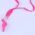 Import Bachelor Party Entertainment Pink Plastic Whistle White Feather Decoration Pink Ribbon Decoration Small Plastic Whistle from China