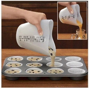 Baking Kitchen 500ML Silicone Measuring Cup With Double Scales Stir Pour Cupcake Flour Measuring Beaker DIY Cake Tools