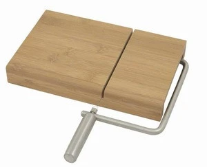 bamboo cheese slicer with stainless steel wire