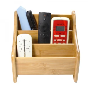 Bamboo Home or House Desktop Storage Box Make Up Organizer Bamboo Office Desk Organizer Storage Holder