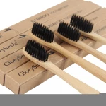 Bamboo Toothbrush Pack of 4 Eco Friendly, Organic and Biodegradable Toothbrushes