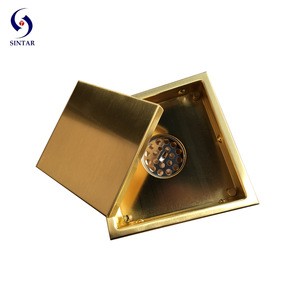 Bathroom Drainage Stainless steel Shower Drain Brushed Gold