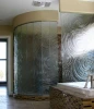 Bathtub Frameless 12mm tempered wall panels glass shower doors