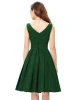 Belle Poque Green Color Women Summer Dress Retro Casual Party Robe Pin Up Vestidos 50s Vintage Dress BP000091