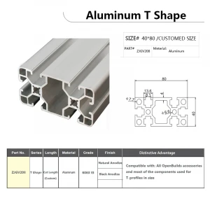 best aluminum profile supplier custom cnc aluminum 4080 t-slot aluminum extrusion 6063 t5