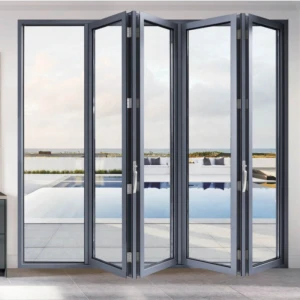 best design 1.6mm thickness aluminum frame fold doors good price aluminium bifold door sliding folding doors