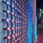 Best price P55 led transparent dot matrix for big stage background