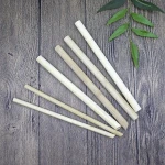 Biodegradable Milk Tea Smoothie Straw 10mm Wide Big Reusable Bamboo Boba Straws For Bubble Tea