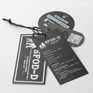 Sinicline Luxury Bespoke Black Hang Tags Garment Logo Tags - China