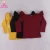 Import Black / Mustard Knitted Cotton Children Blank T Shirt Ruffle 3 Flutter Baby Girls Long Sleeve Tops Wholesale from China