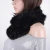 Import Black women fur scarf with rabbit fur/knitted rabbit fur scarf for girls KZ150125 from China