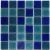 Import Blue mix color ocean like swimming pool tile glass surface ceramic mosaic from China