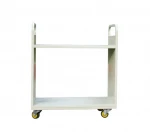 book trolley library steel book cart with wheel for school Two story book cart movable library furniture metal school furniture