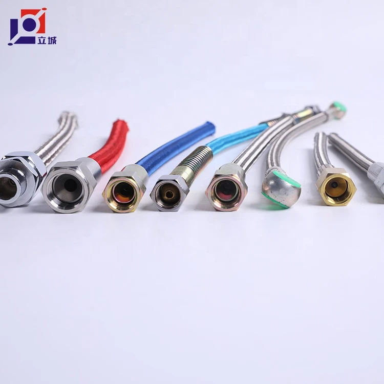 Braided stainless steel flexible braided metal plumbing hose with various kinds joints
