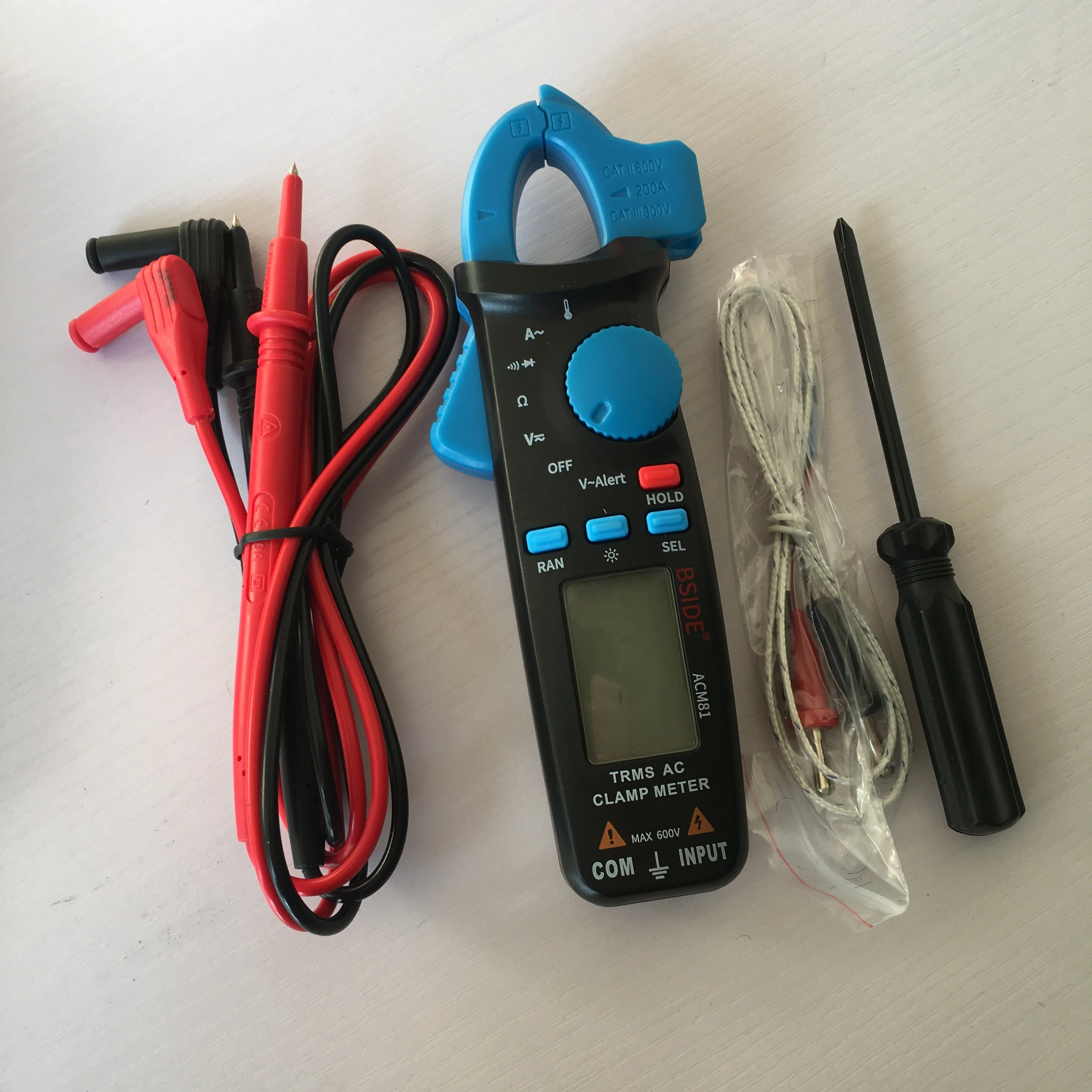 BSIDE ACM81 MINI Digital AC Current Clamp Meters with True RMS V-Alert Current Test Diode Tester