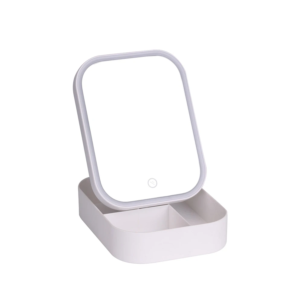 C&amp;C LED Light Table Stand Foldable Makeup Mirror Smart Touch Sensor Switch LED Cosmetic Mirror with Lighting