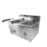 CE Certification 2-Tank 2-Basket Oil Less Deep Fryer Temperature Control Electric Deep Fryer