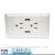 Import CE RoHS approval UK USB wall socket with switch Brushed chrome UK Wall Socket with Dual USB Port British usb wall socket 5v/4.8A from China