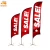 Cheap custom advertising beach feather teardrop flag banner with bow flags with X base and pole