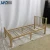 Import cheap hot selling wooden grainy transfer color commercial furniture bed hotel metal frame apartment single bed for hospitality from China