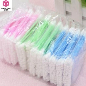 Cheap Price Colorful Plastic Stick Bar50pcs 100pcs 200pcs Cotton Buds In PE Bag