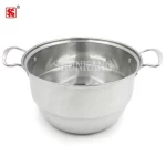 Cheap stainless steel cooking pot set soup & stock pots with Glass Lid