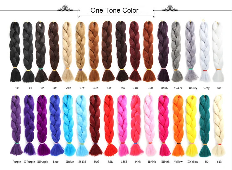 Cheap Synthetic Hair Attachment for Braids, Ombre Color Jumbo Braiding Hair, Wholesale Crochet Braid Hair