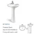 Import China factory ceramic free standing bathroom standing sink white from China