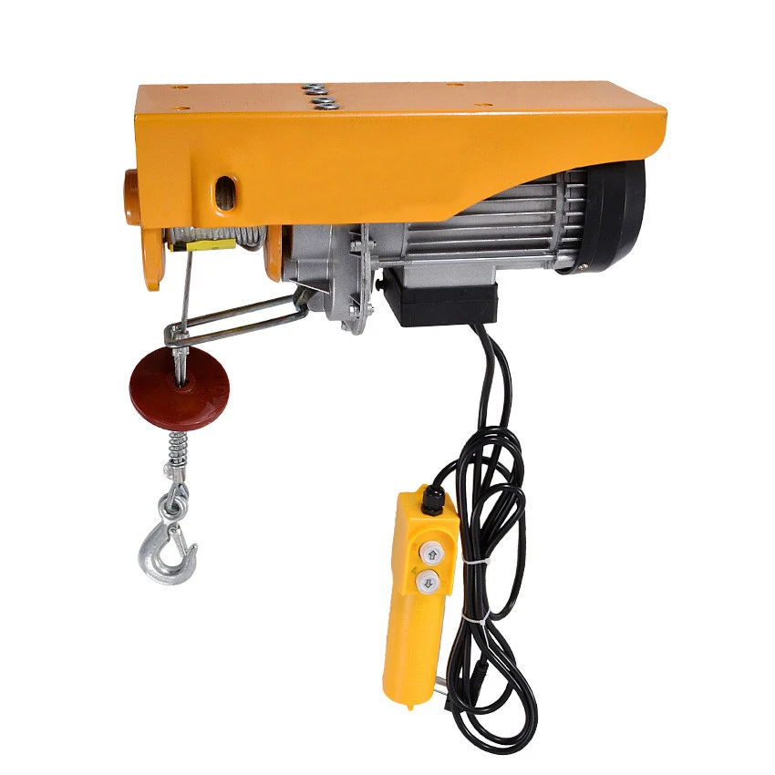 china factory portable 110V 220V 230V 300KG 500KG 800KG 1ton PA mini type electric wire rope winch hoist with remote control