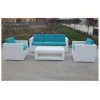 China furniture wholesaler outdoor living seating sectional poly rattan wicker garden sofa