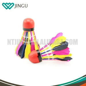 china supplier best quality colorful feather shuttlecock