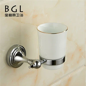 China Wenzhou top manufacturer bathroom accessories cup brass items most selling products toothbrush holder