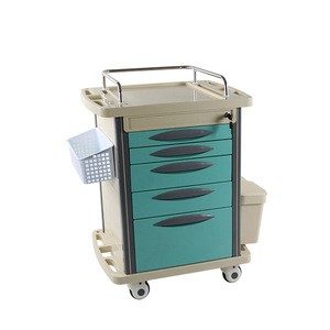 Chinese factory Hospital ABS Anaesthesia Trolleys Lightweight Luxury Medical carts Wholesale