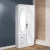 Import Classic white Color Laminate MDF Wood PVC Film Bedroom Dress Wardrobe from China