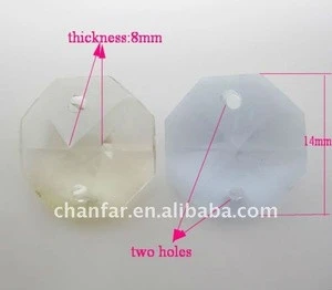Clear Octagon crystal beads