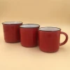 Coffee water ceramic mug logo customized round colored ceramic mug