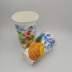 cold drink double pe fruit paper cup different sizes