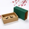 color e-flute sleeve with foldable drawer +diecut inner tray paper tea packaging box