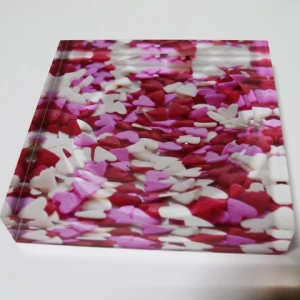 Colored acrylic square candy dish gift bowl nut bowl UV printing sugar picture 80*80*36mm size