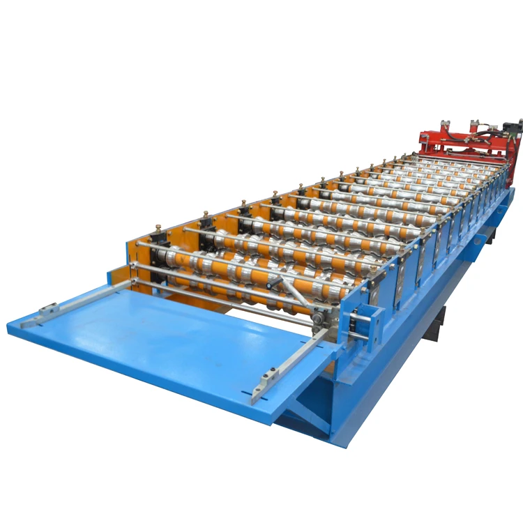 Colored steel galvanized glazed roof tile roll forming making machine factory