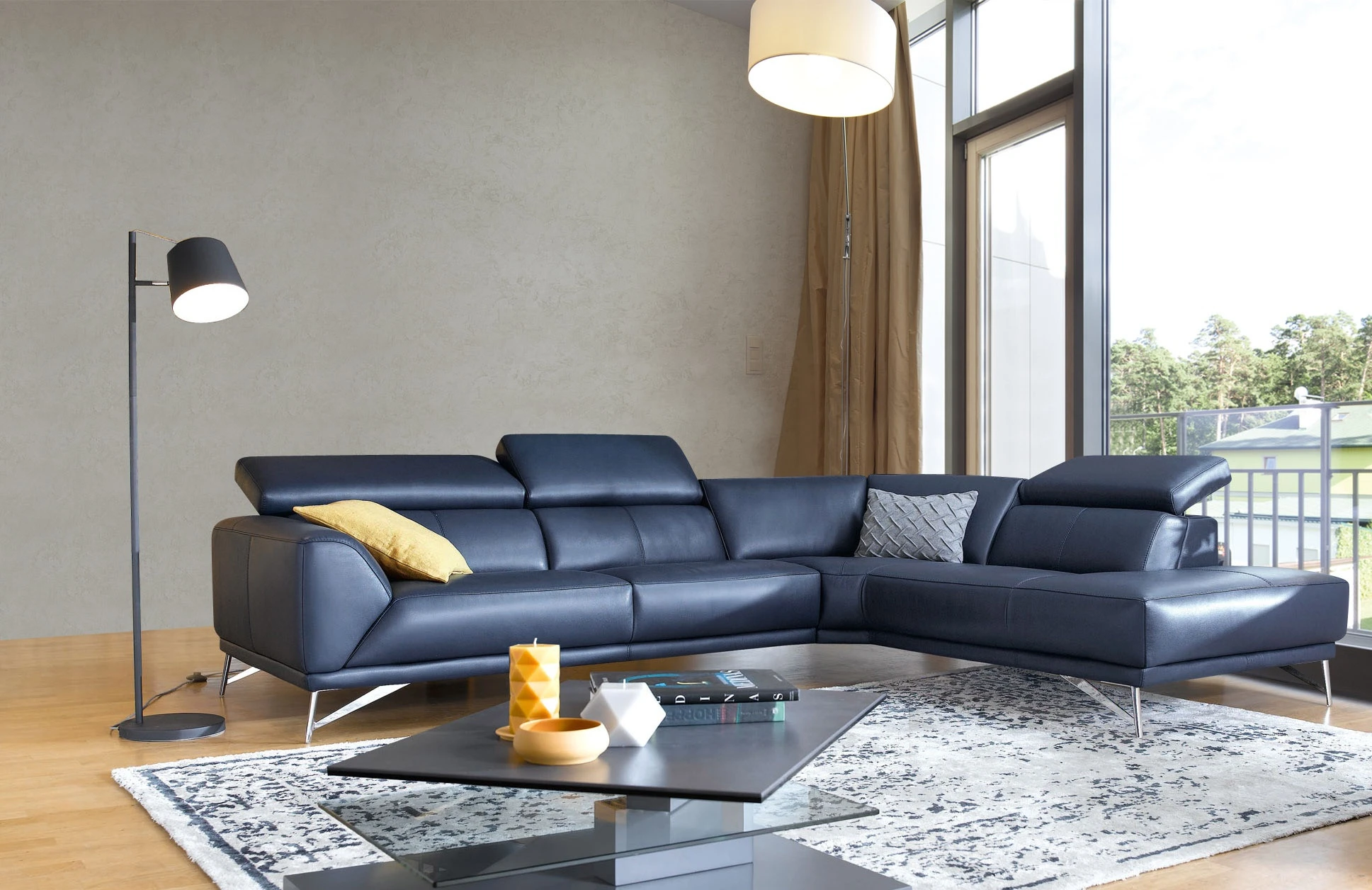 comfortable and nice foshan heated leather sofa living room furniture