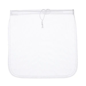 comfortable reusable food grade 200 micron  cotton hemp nylon filter mesh nylon nut milk filter bag