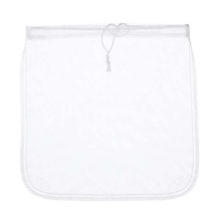 comfortable reusable food grade 200 micron  cotton hemp nylon filter mesh nylon nut milk filter bag