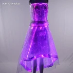 Cool fashion luminous Fiber Optics cocktail dress evening dresses led dress