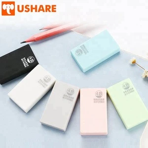 Cool Rubber wholesale factory 2018 hot sale stationery set cheap price giant size soft color custom school eraser for pencil