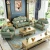 Import couch living room leather sofa set luxury American solid wood furniture chesterfield sofa from China