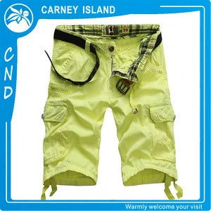 Create your own brand mens custom cotton cargo shorts