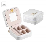 Creative travel PU portable jewelry box earrings earrings jewelry storage bag