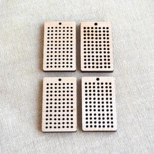 Cross Stitch Blanks plywood Rectangle Blanks Ideal for Earrings wood Pendants