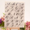 Cursive Lettering Standard Silicone Clear Stamps with  Transparent Plastic Acrylic Board Sheet Gift Sets